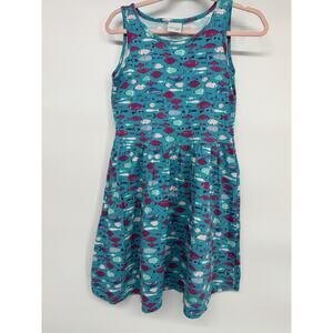 Malwee Kids Girls Colorful Fish Print Summer Sleeveless Tank Dress 8 Knee Length